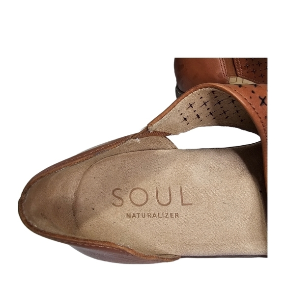 Naturalizer brown cutout leather casual sandals size 10 - Picture 6 of 11